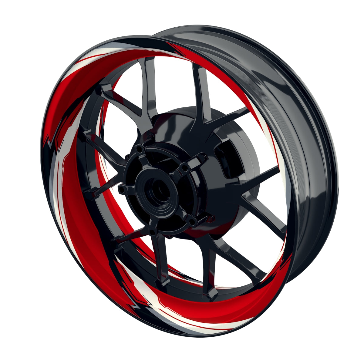 Felgenaufkleber Supermoto Design V2 rot