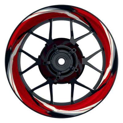 Felgenaufkleber RACING V2 Premium geteilt rot