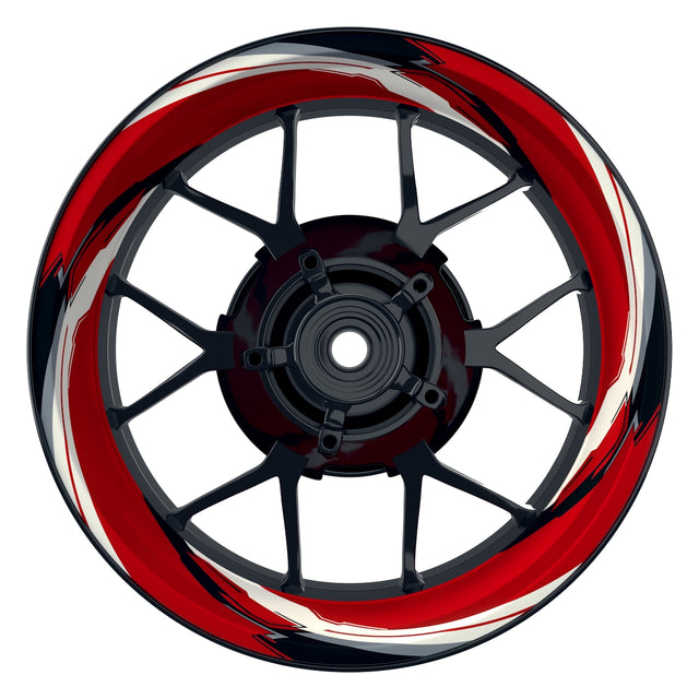 Felgenaufkleber RACING V2 Premium geteilt rot