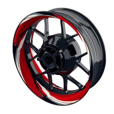 Felgenaufkleber RACING V2 Premium geteilt rot