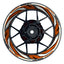 Felgenaufkleber RACING V7 Premium geteilt orange