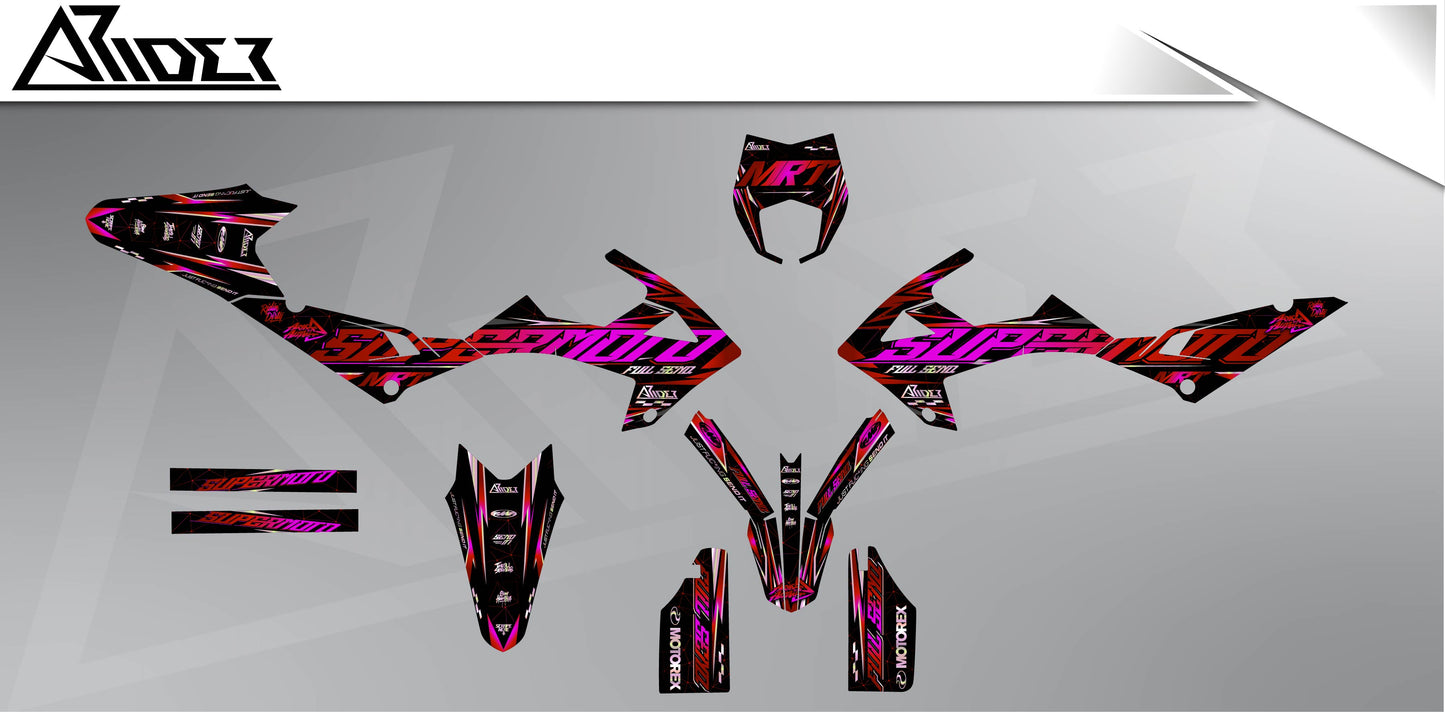 Graphics Kit suitable for Rieju MRT 50 / 125 - Glitch Edition