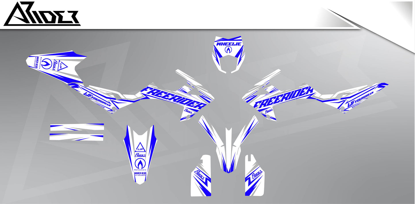 Graphics Kit suitable for Rieju MRT 50 / 125 - FreeriderV1 Edition