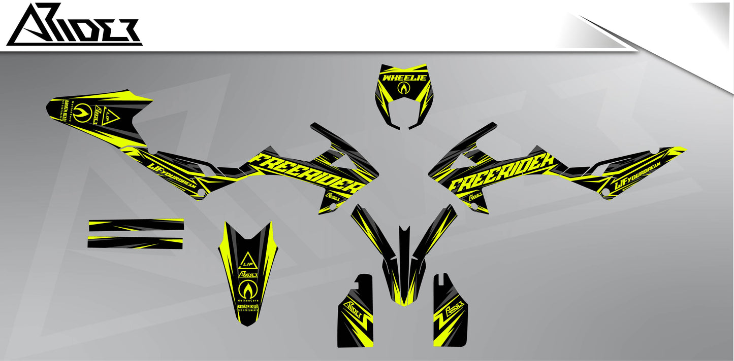 Graphics Kit suitable for Rieju MRT 50 / 125 - FreeriderV1 Edition