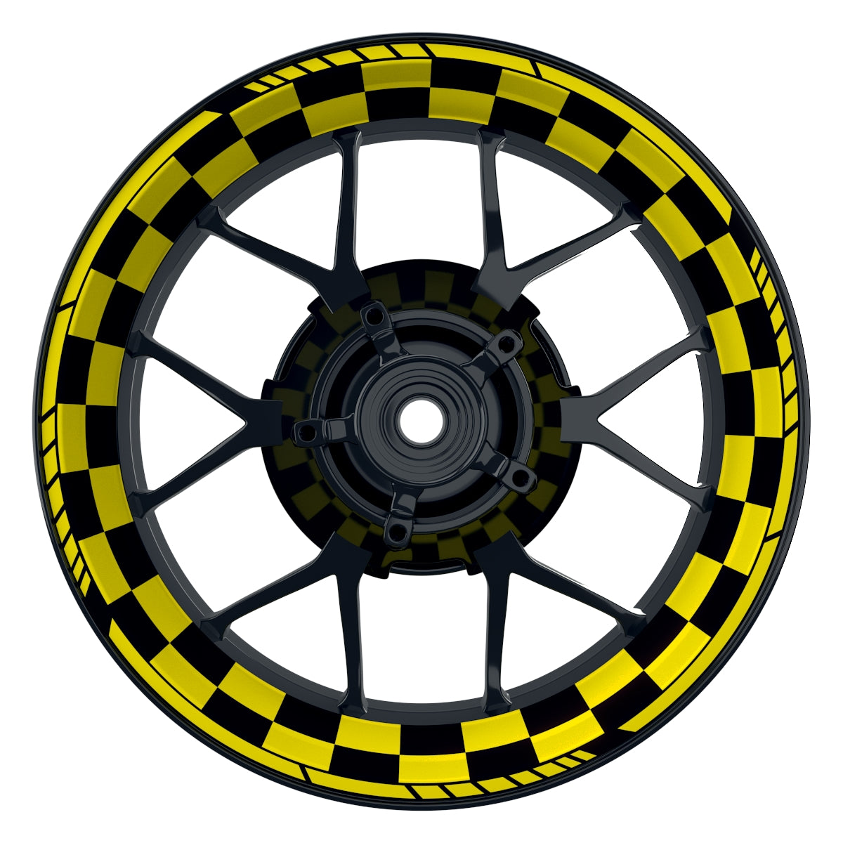 Felgenaufkleber Racingflagg DESIGN1 Premium B gelb