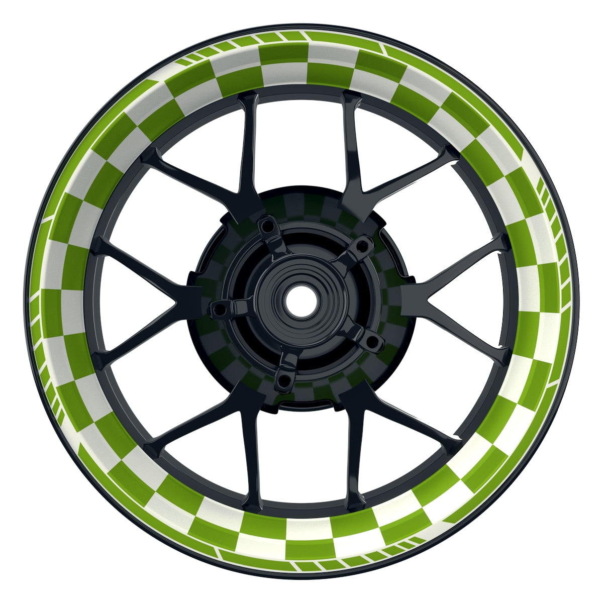 Felgenaufkleber Racingflagg DESIGN1 Premium W grün