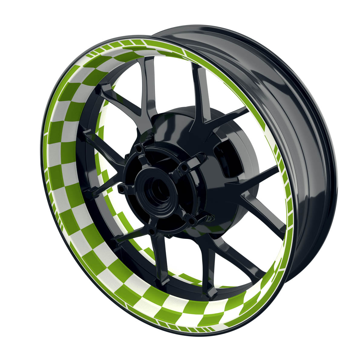 Felgenaufkleber Racingflagg DESIGN1 Premium W grün