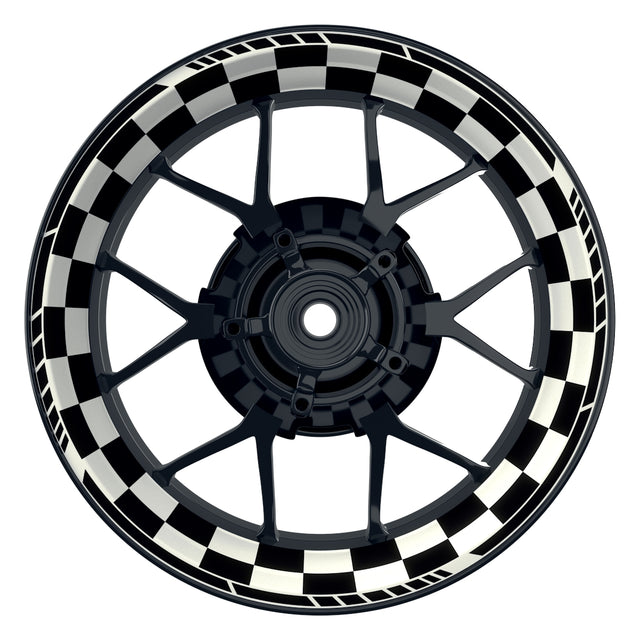 Felgenaufkleber Racingflagg DESIGN1 Premium W schwarz