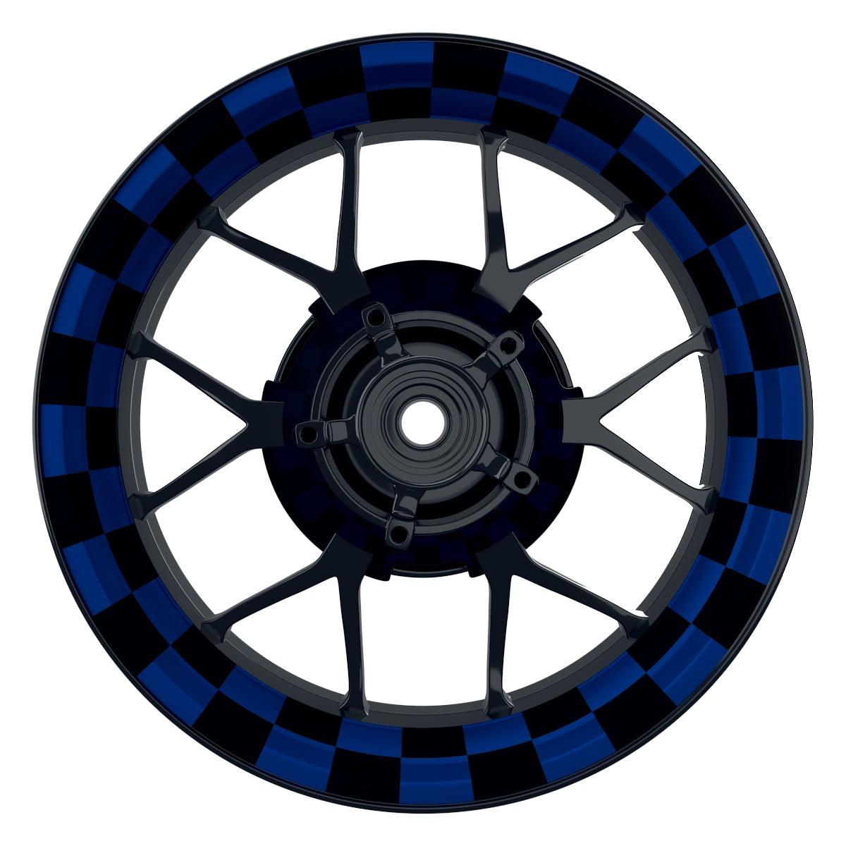Felgenaufkleber Racingflagg DESIGN2 Premium B blau