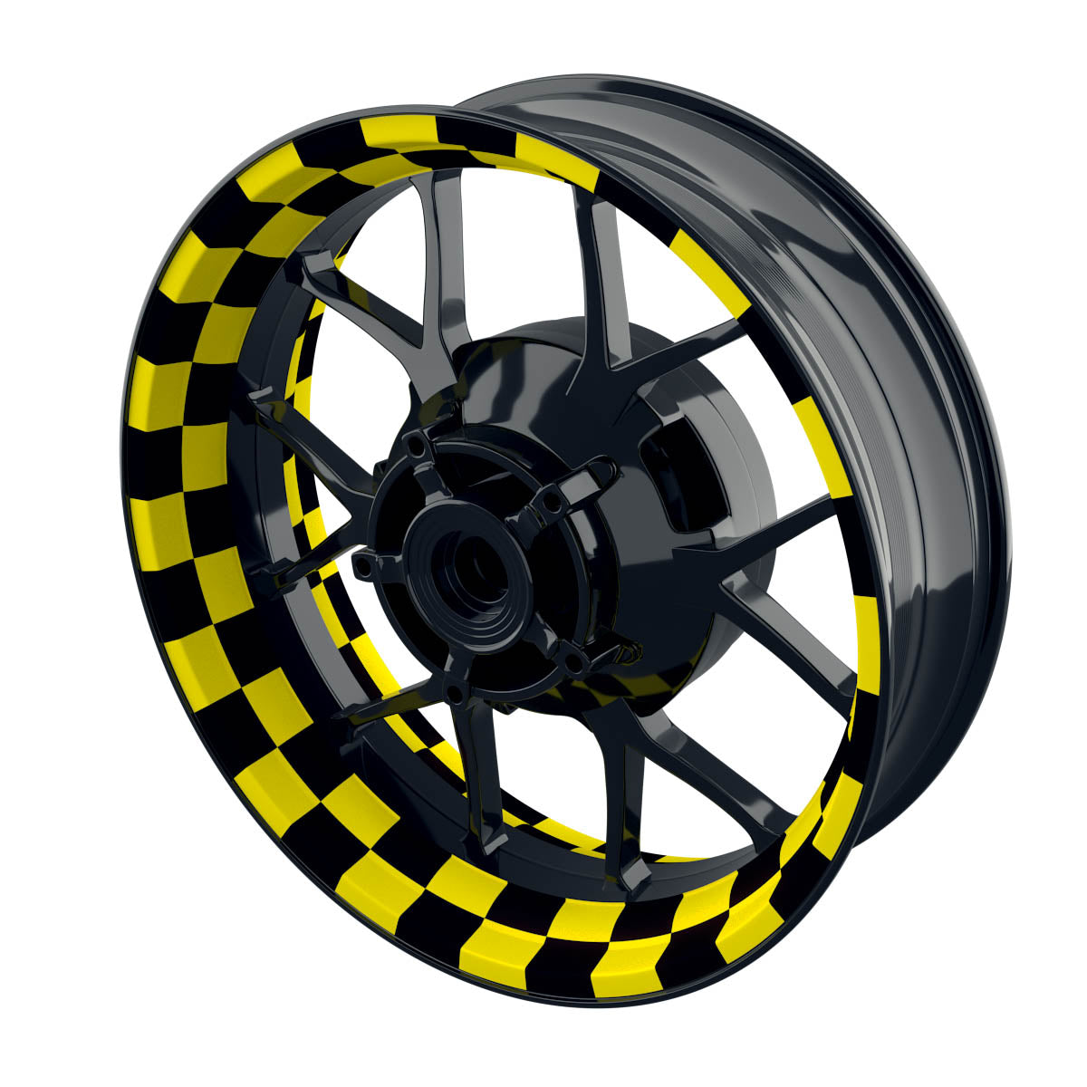 Felgenaufkleber Racingflagg DESIGN2 Premium B gelb