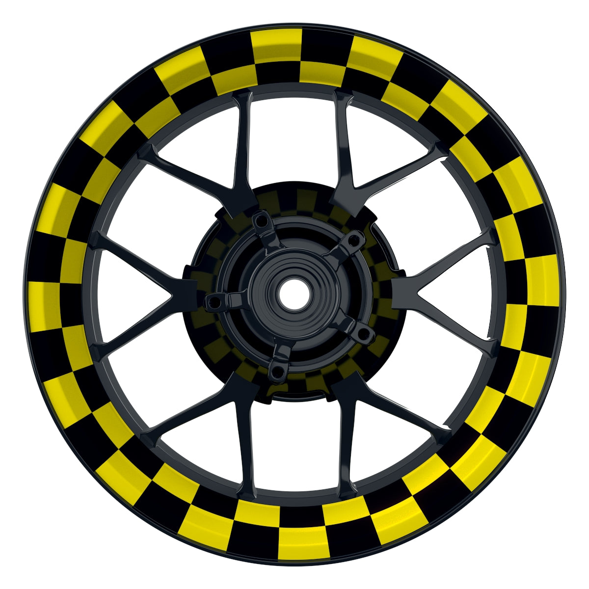 Felgenaufkleber Racingflagg DESIGN2 Premium B gelb