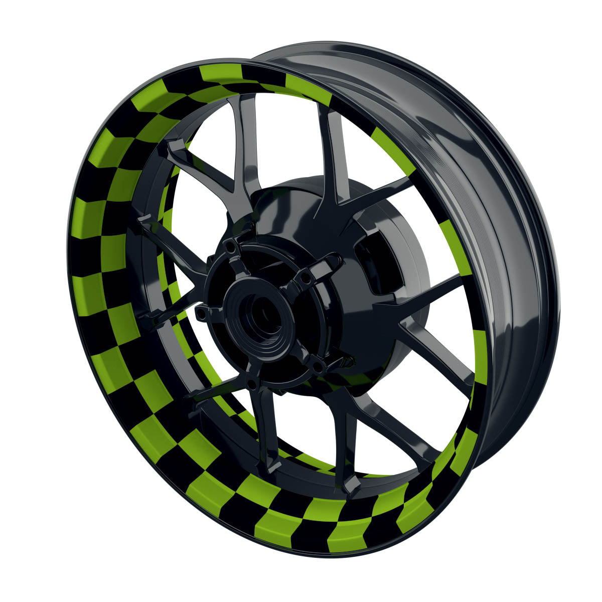 Felgenaufkleber Racingflagg DESIGN2 Premium B grün