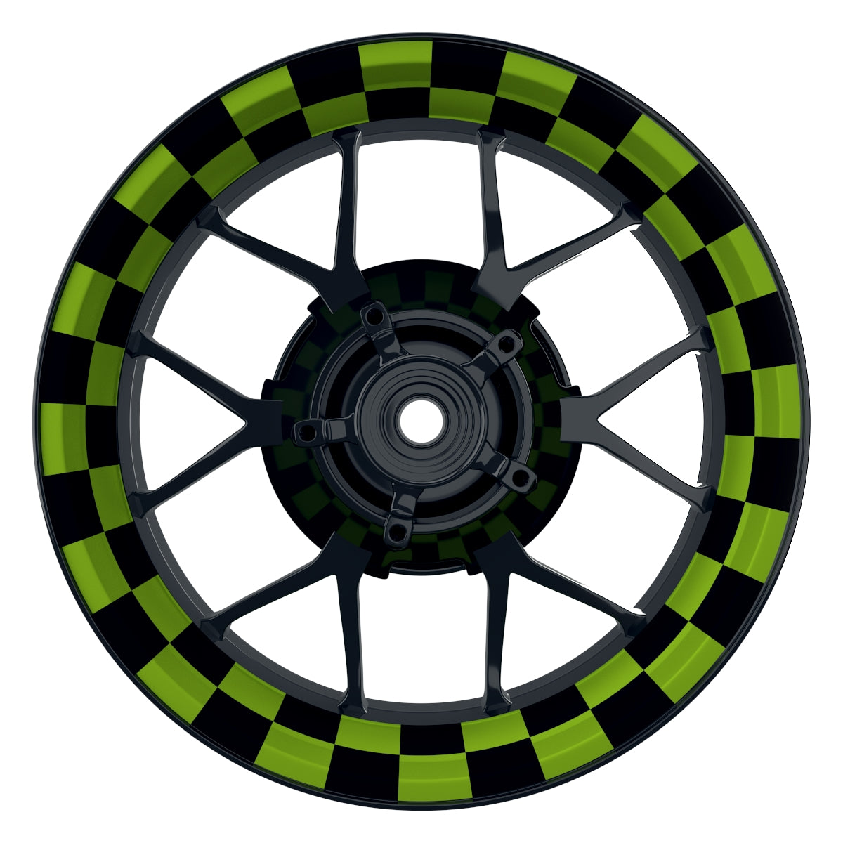 Felgenaufkleber Racingflagg DESIGN2 Premium B grün