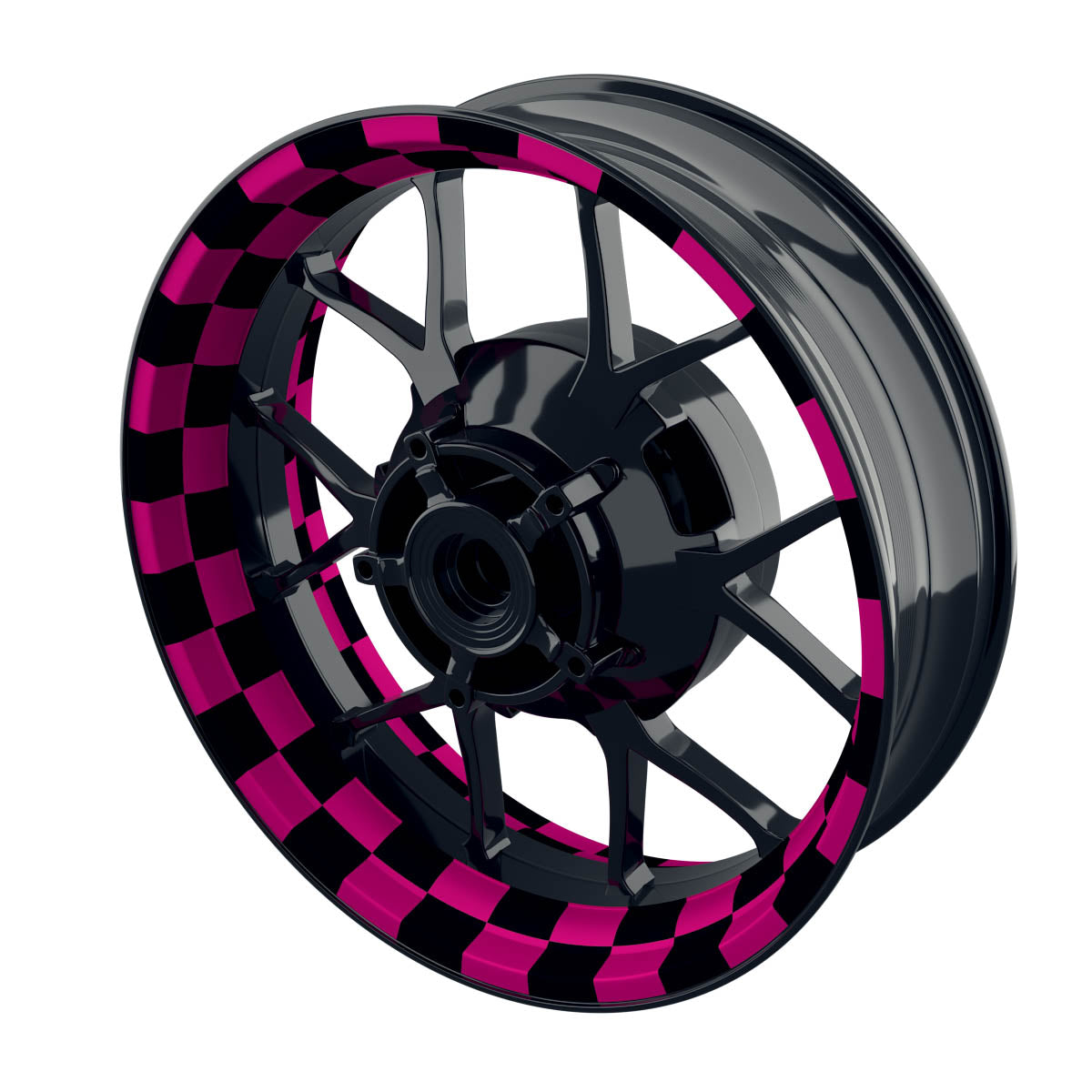 Felgenaufkleber Racingflagg DESIGN2 Premium B pink