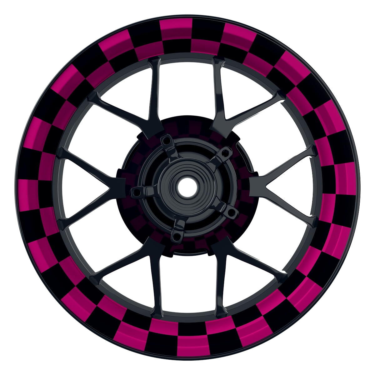 Felgenaufkleber Racingflagg DESIGN2 Premium B pink