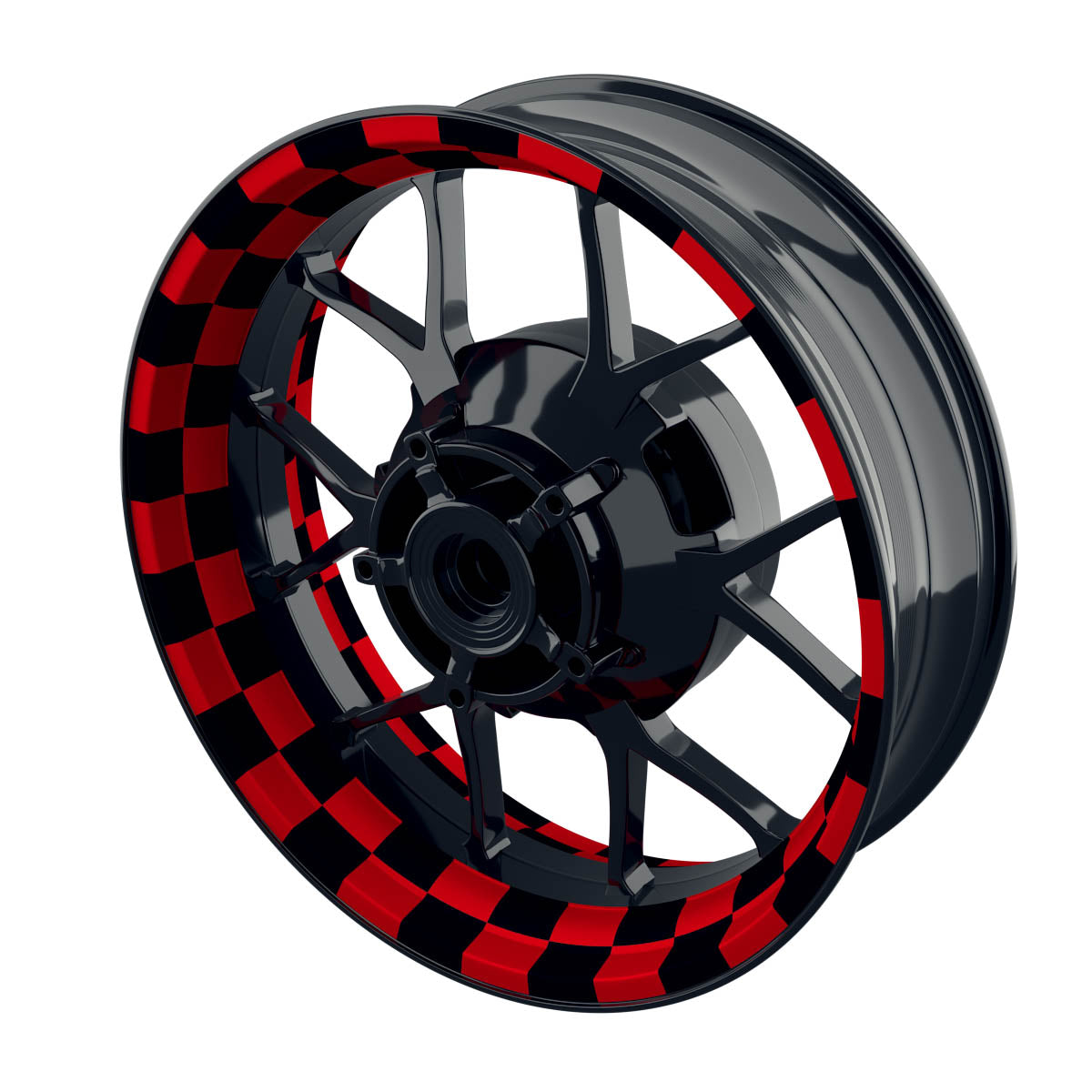 Felgenaufkleber Racingflagg DESIGN2 Premium B rot