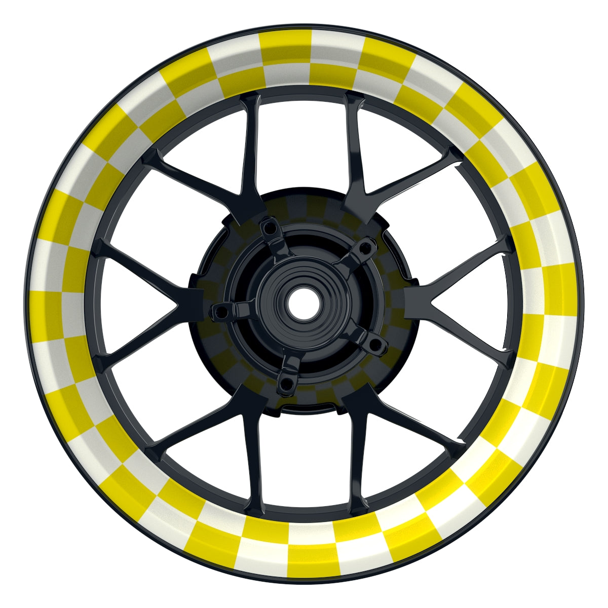 Felgenaufkleber Racingflagg DESIGN2 Premium W gelb
