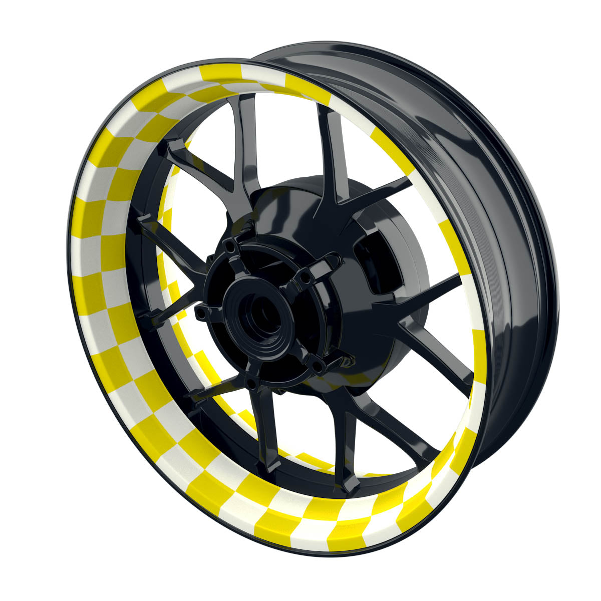 Felgenaufkleber Racingflagg DESIGN2 Premium W gelb