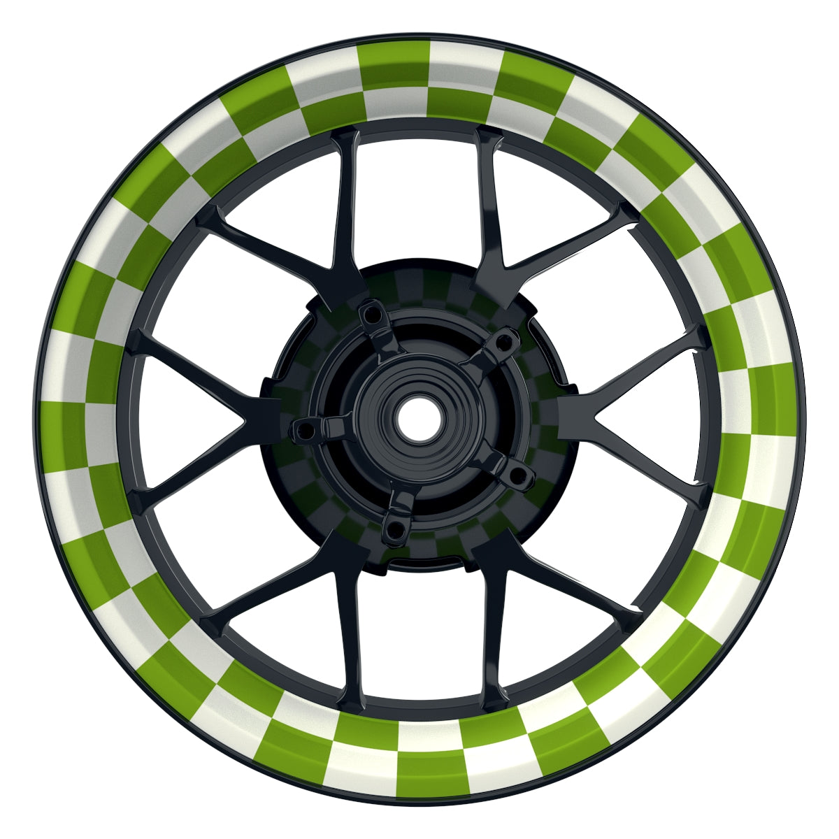 Felgenaufkleber Racingflagg DESIGN2 Premium W grün