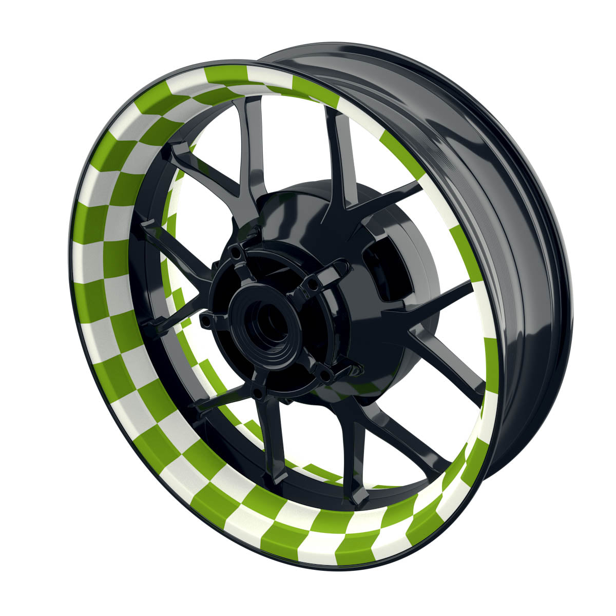 Felgenaufkleber Racingflagg DESIGN2 Premium W grün