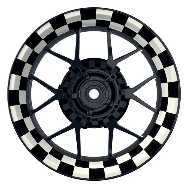 Felgenaufkleber Racingflagg DESIGN2 Premium W schwarz