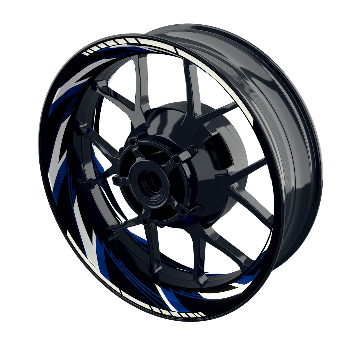 Felgenaufkleber Razor schwarz neutral Wheelsticker Premium blau