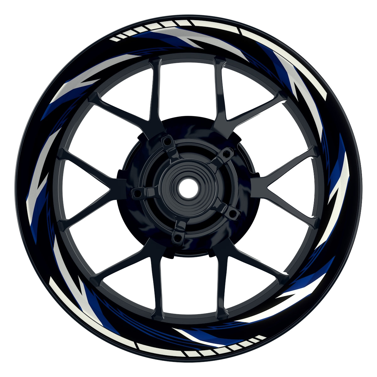 Felgenaufkleber Razor schwarz neutral Wheelsticker Premium blau