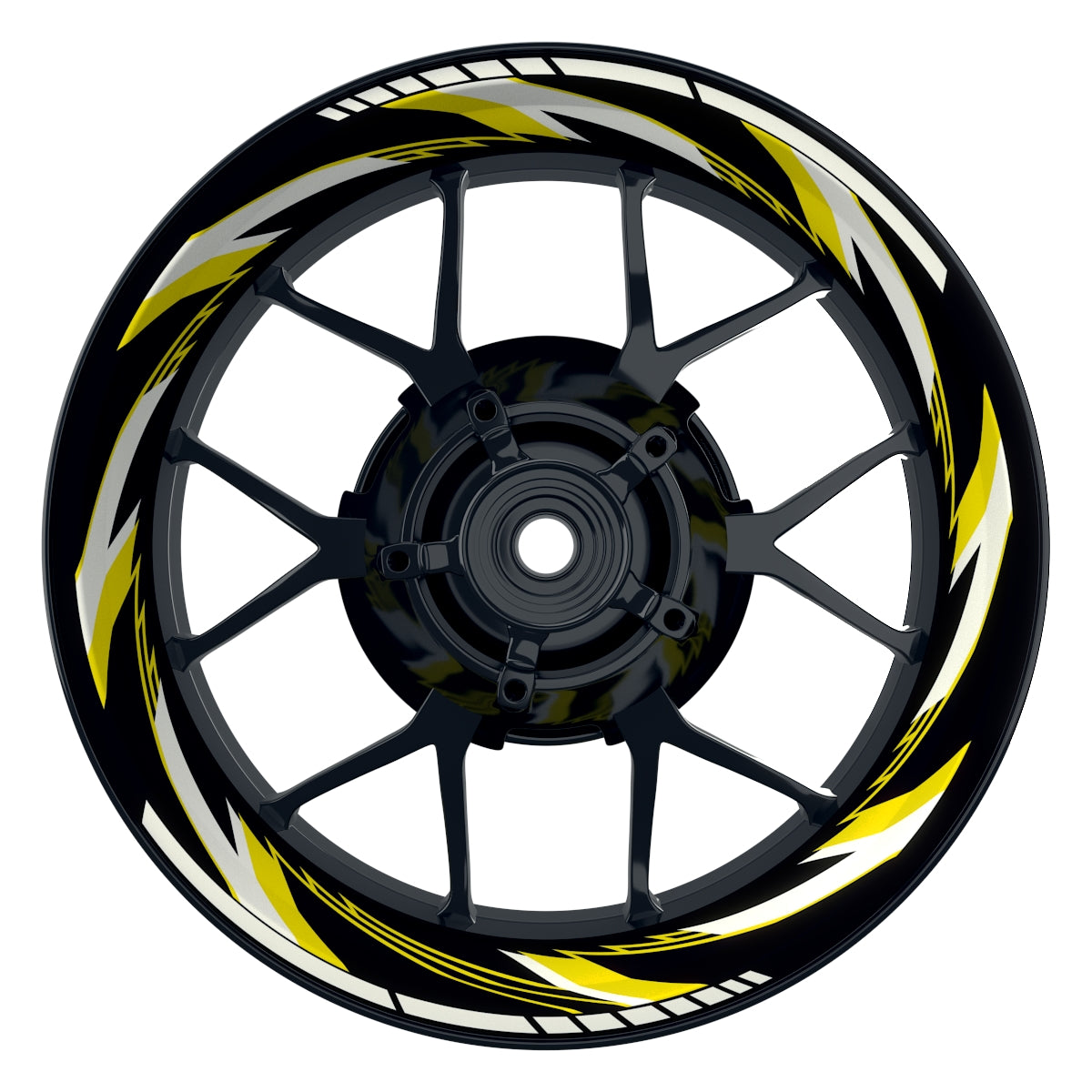 Felgenaufkleber Razor schwarz neutral Wheelsticker Premium gelb