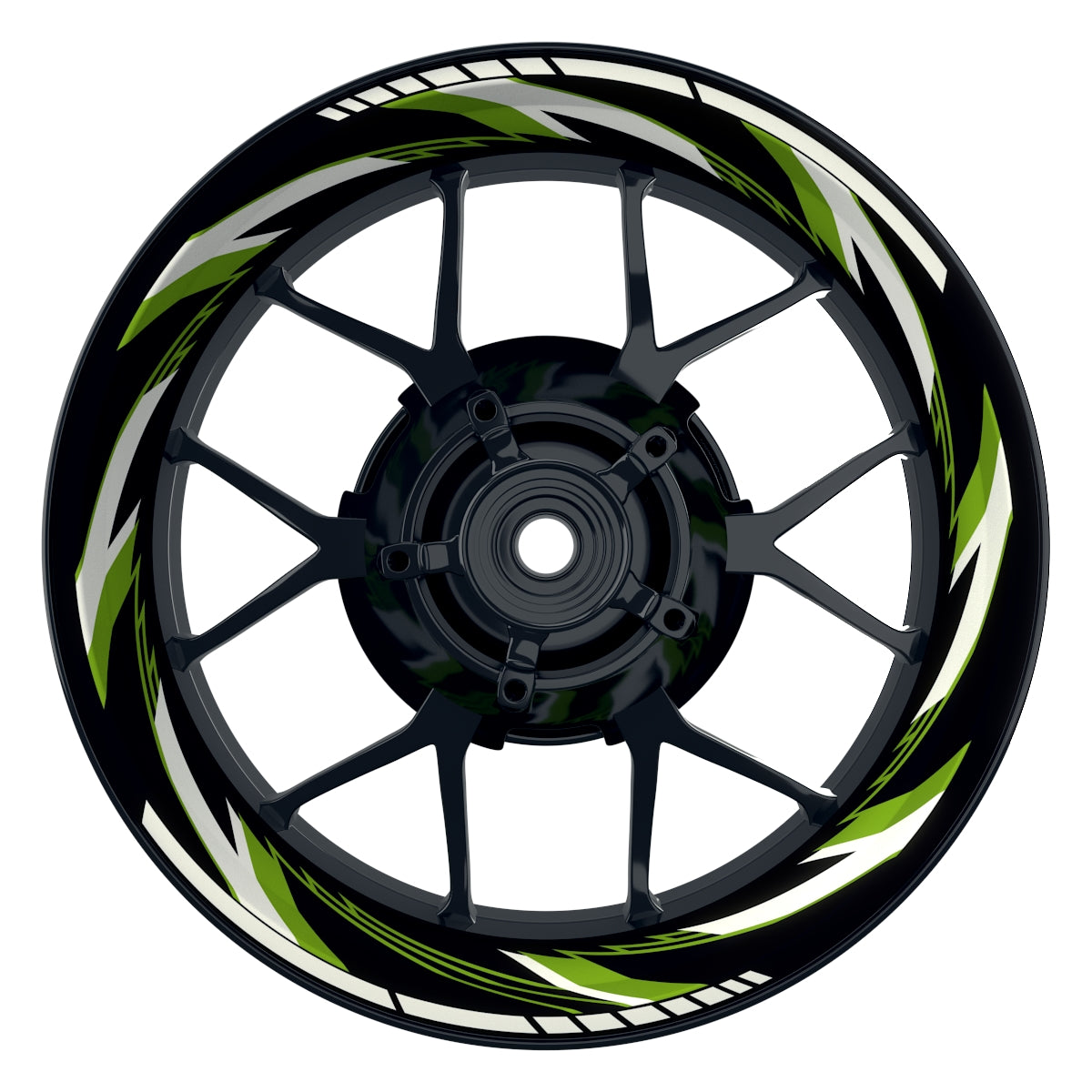 Felgenaufkleber Razor schwarz neutral Wheelsticker Premium grün