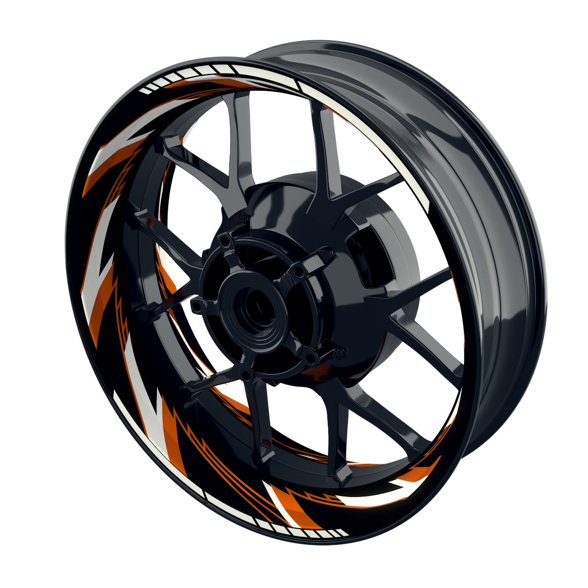 Felgenaufkleber Razor schwarz neutral Wheelsticker Premium orange