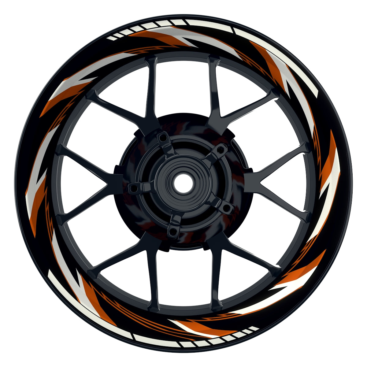 Felgenaufkleber Razor schwarz neutral Wheelsticker Premium orange
