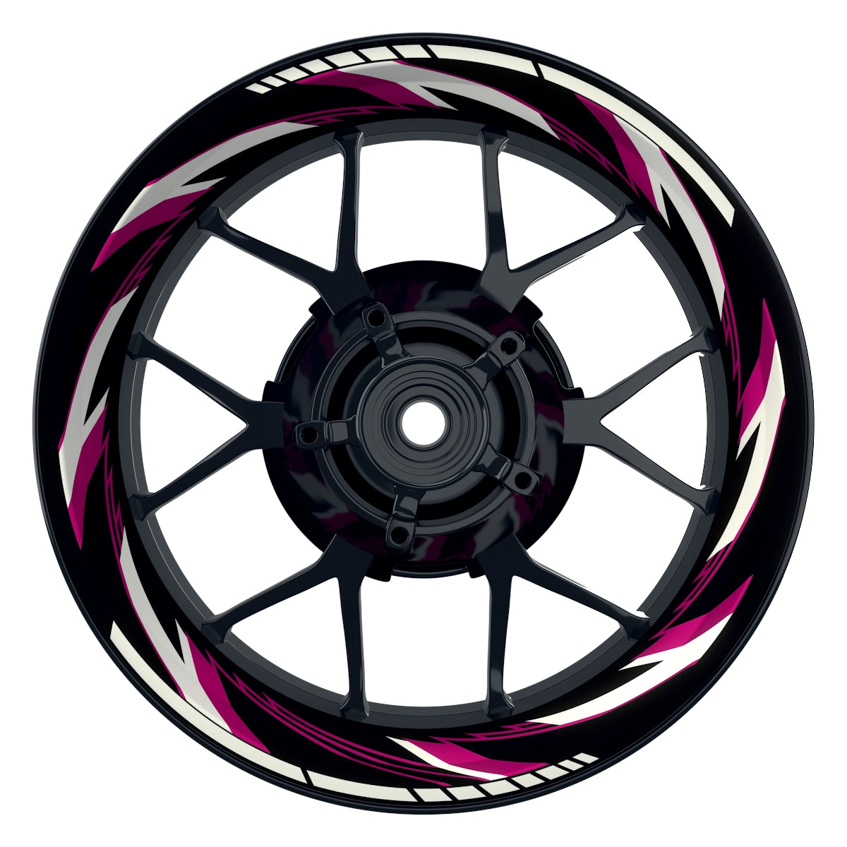 Felgenaufkleber Razor schwarz neutral Wheelsticker Premium pink