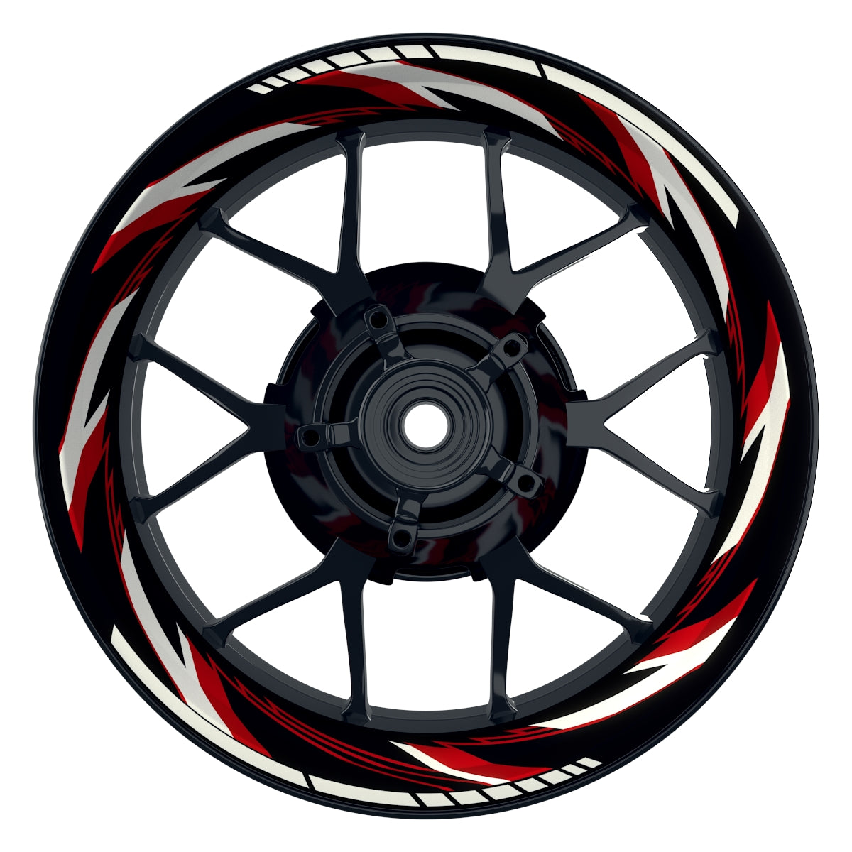 Felgenaufkleber Razor schwarz neutral Wheelsticker Premium rot