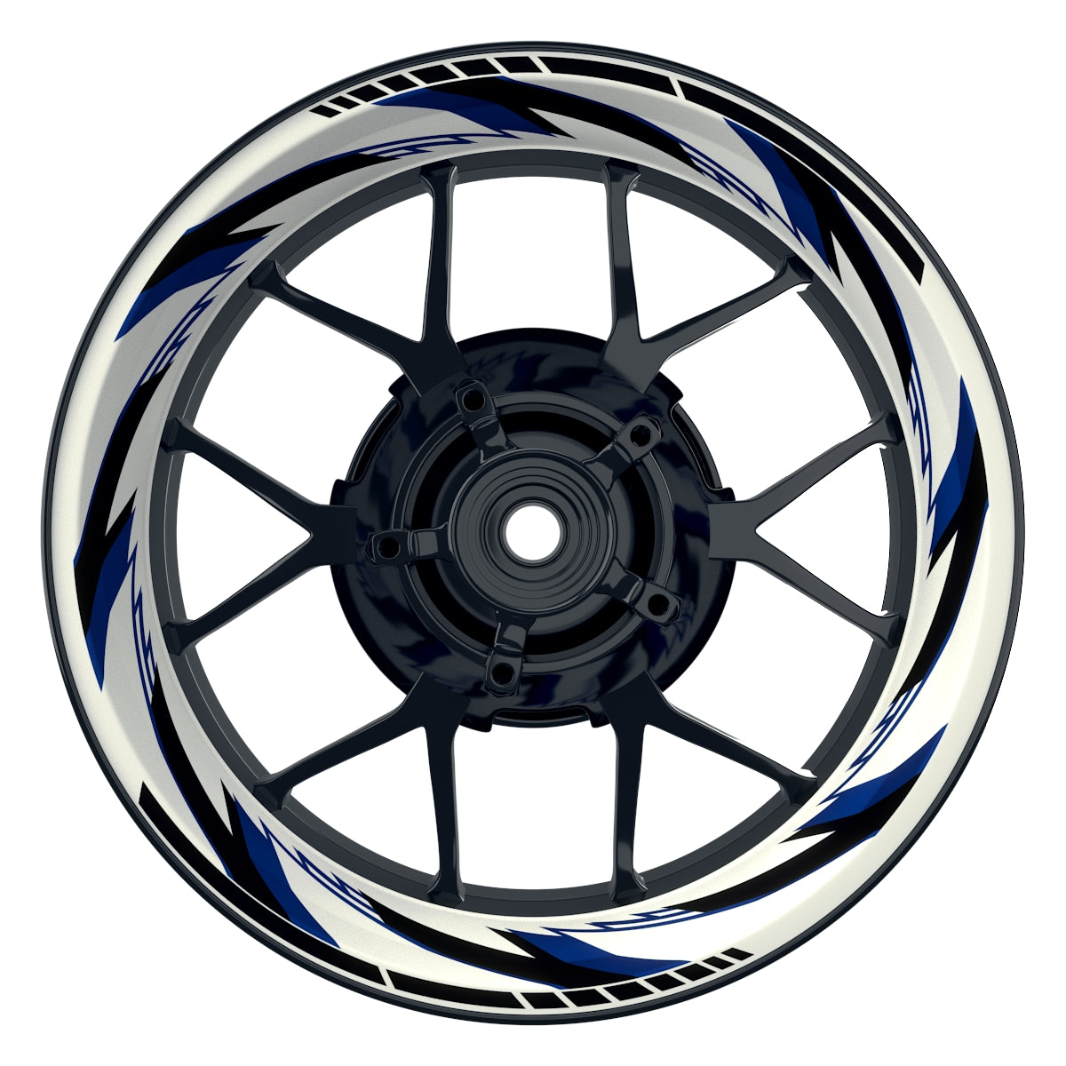 Felgenaufkleber Razor weiss neutral Wheelsticker Premium blau
