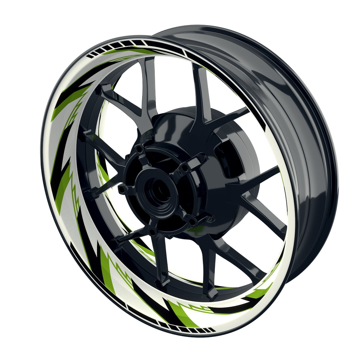 Felgenaufkleber Razor weiss neutral Wheelsticker Premium grün