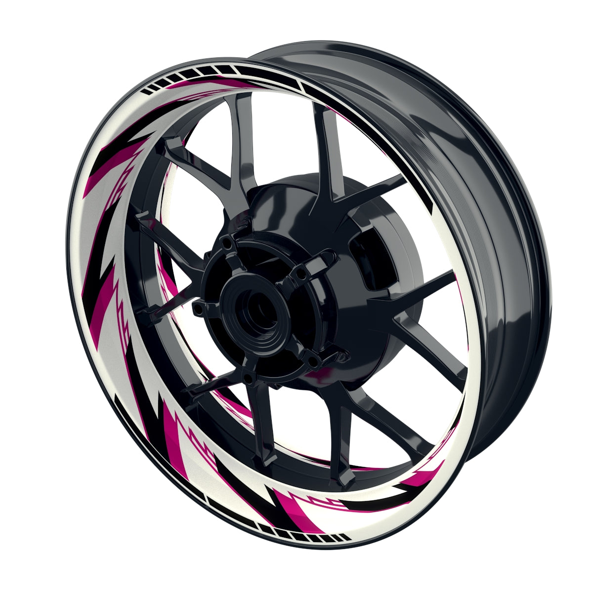 Felgenaufkleber Razor weiss neutral Wheelsticker Premium pink