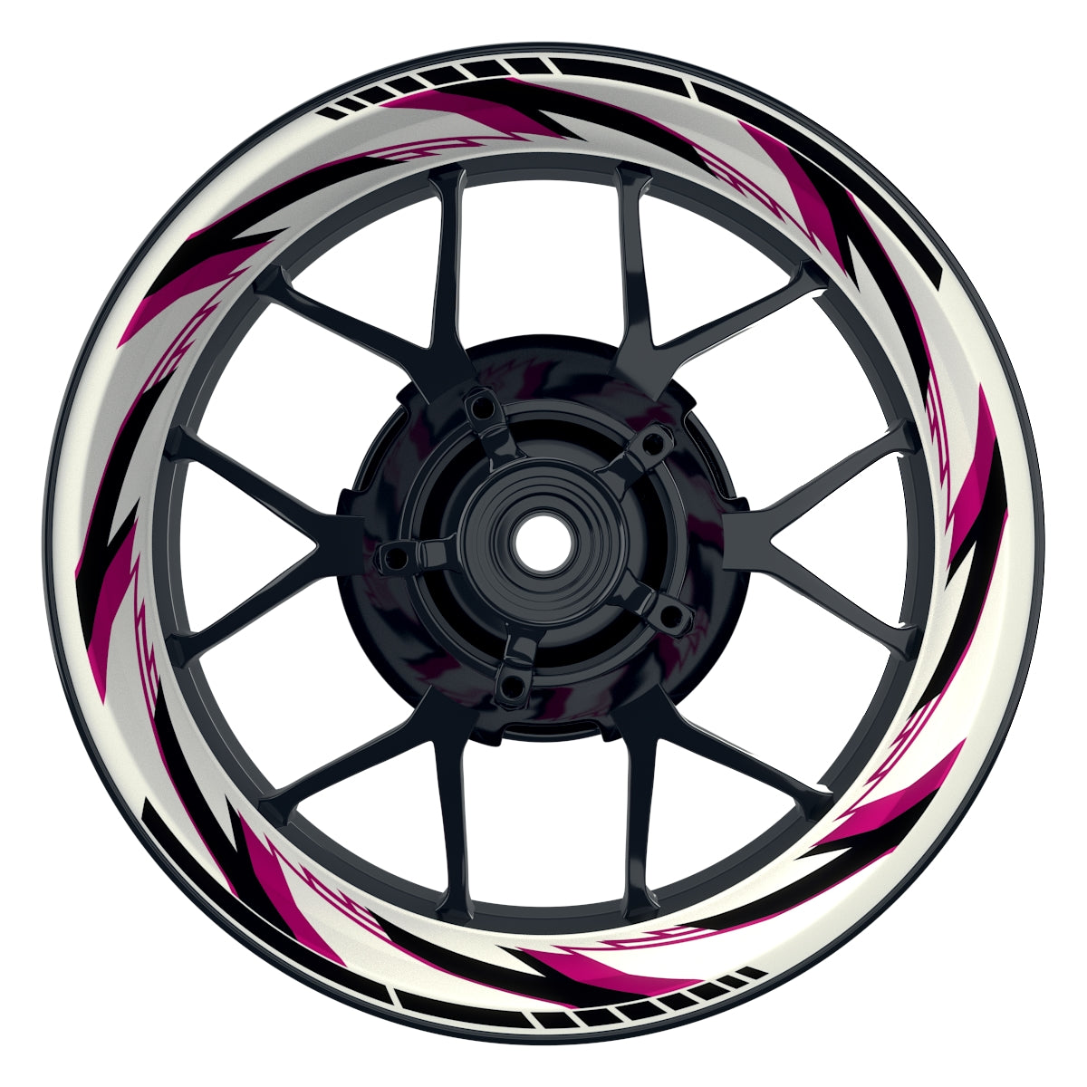 Felgenaufkleber Razor weiss neutral Wheelsticker Premium pink