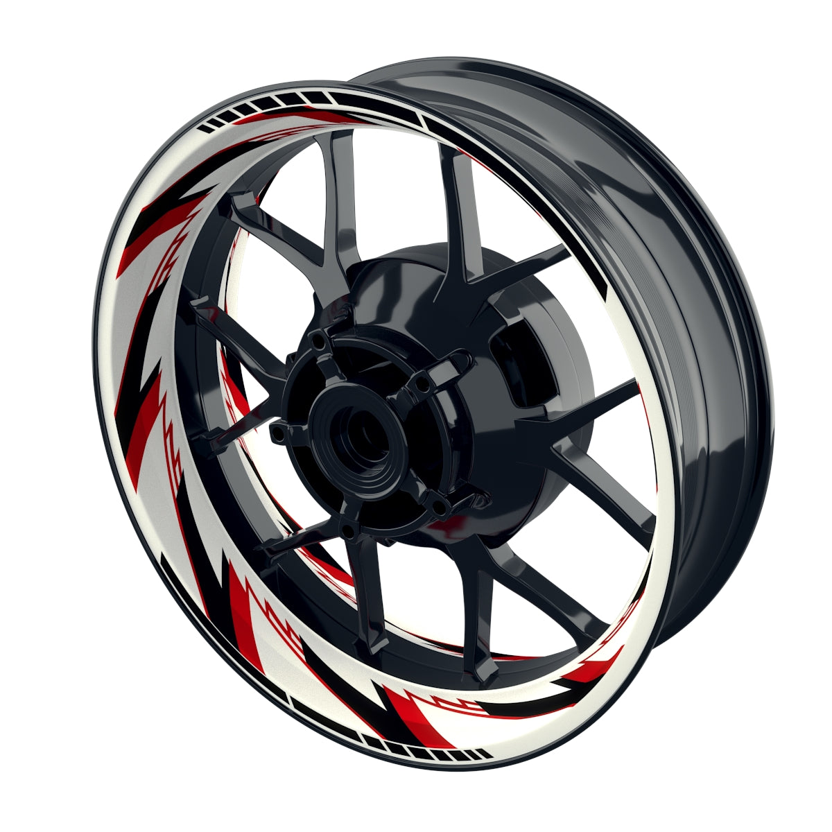 Felgenaufkleber Razor weiss neutral Wheelsticker Premium rot
