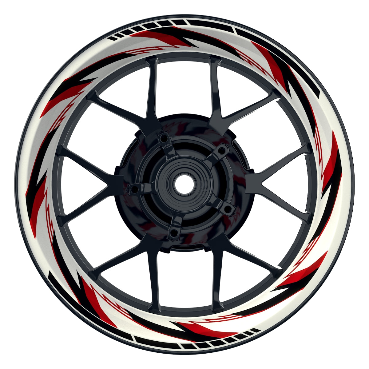 Felgenaufkleber Razor weiss neutral Wheelsticker Premium rot