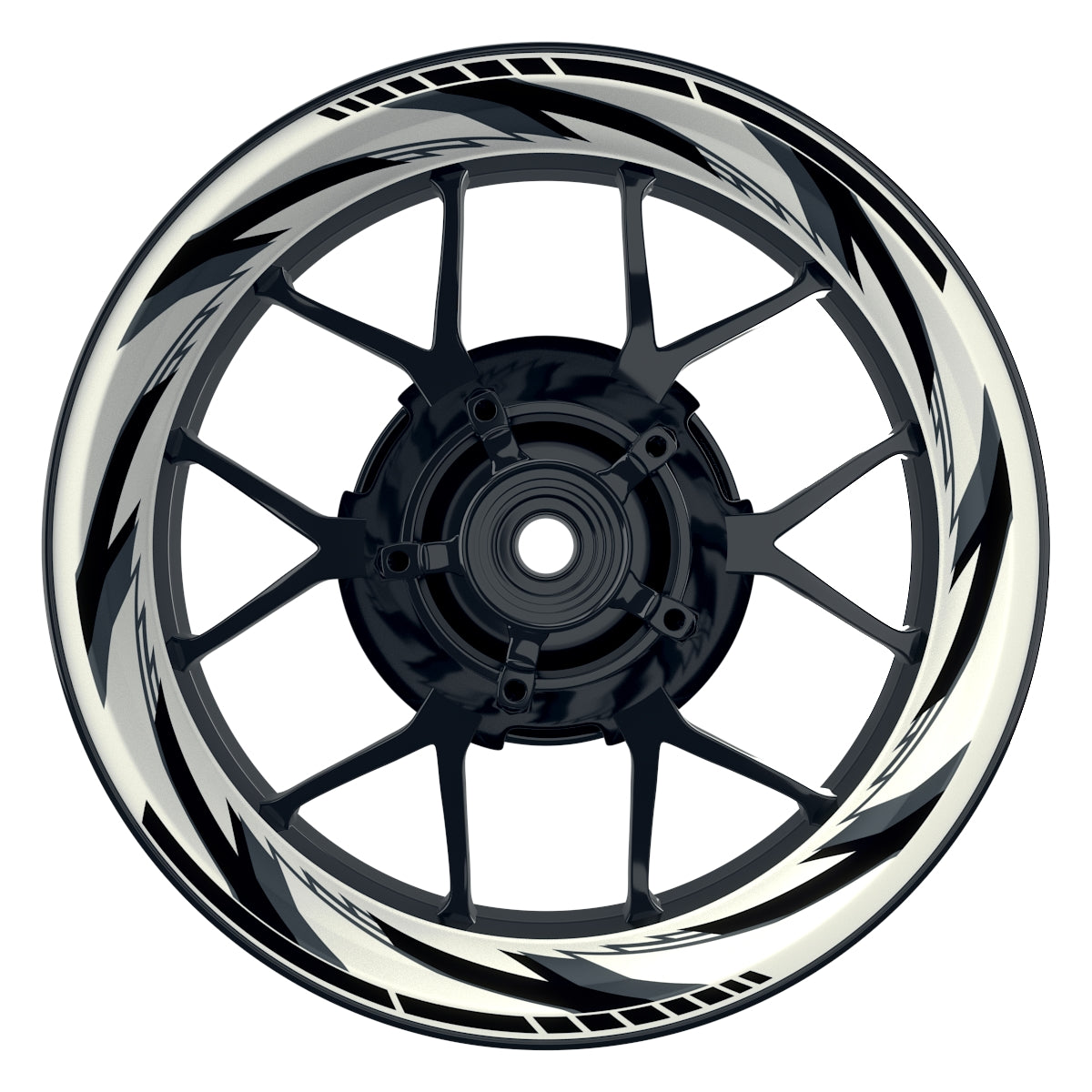 Felgenaufkleber Razor weiss neutral Wheelsticker Premium schwarz