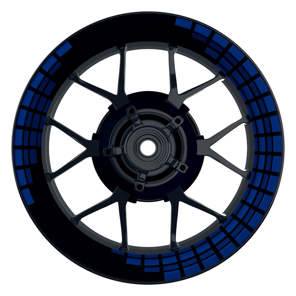 Felgenaufkleber Rectangles Wheelsticker Premium blau