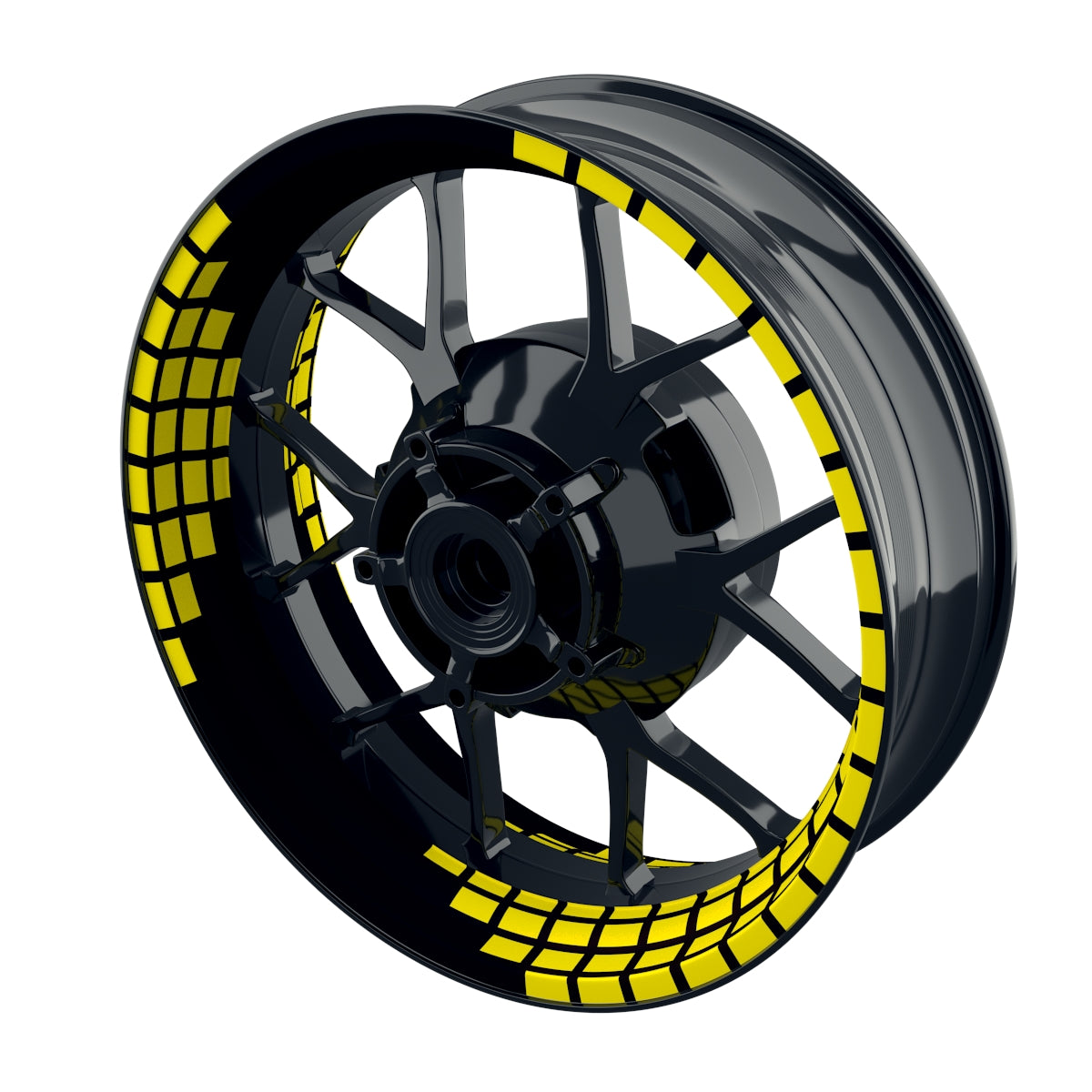 Felgenaufkleber Rectangles Wheelsticker Premium gelb
