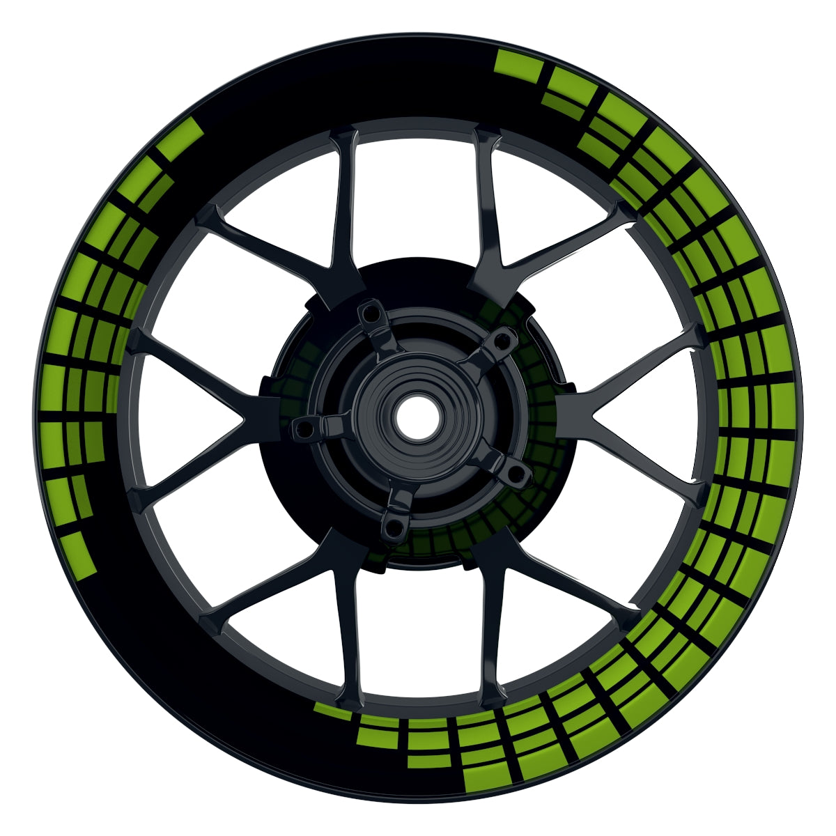 Felgenaufkleber Rectangles Wheelsticker Premium grün