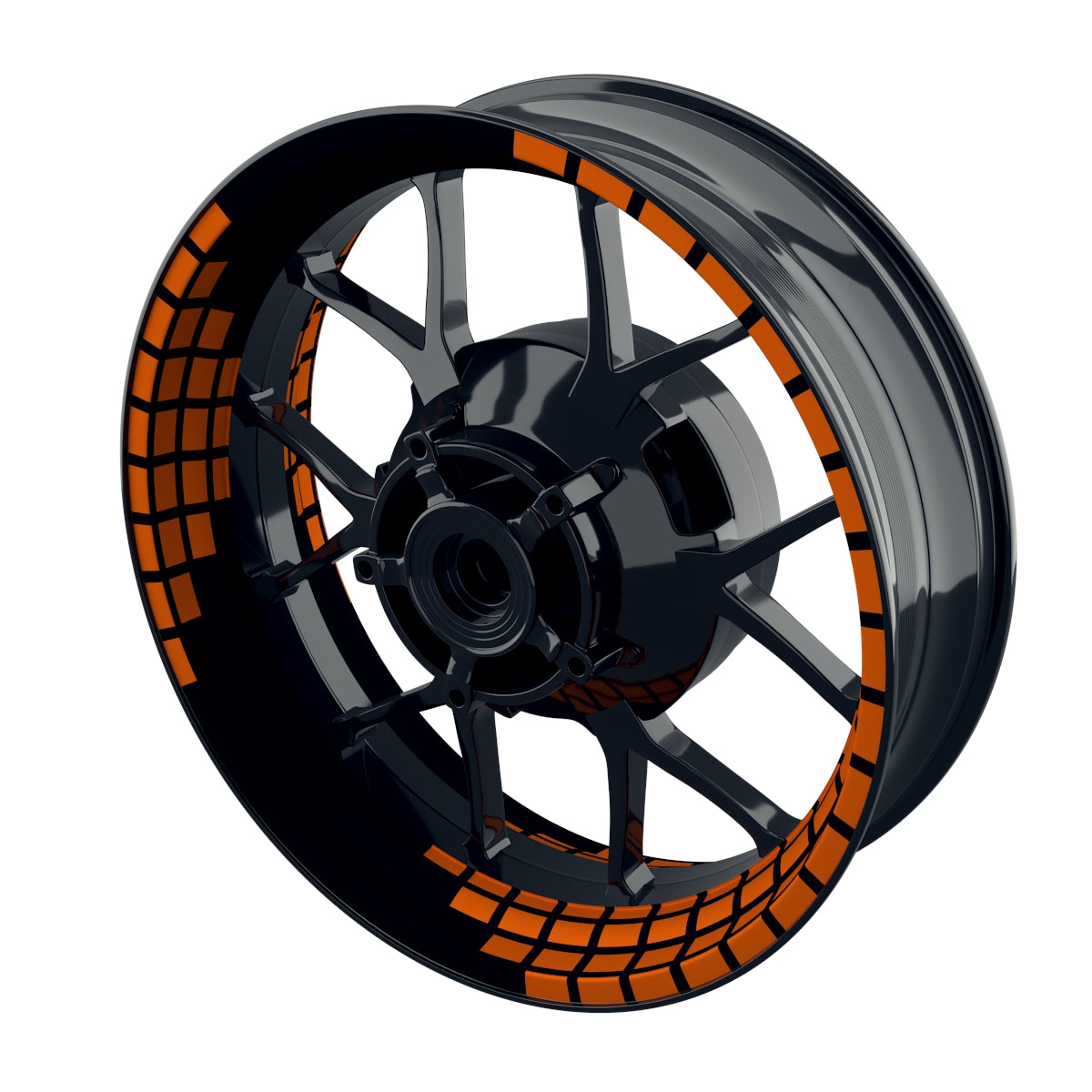Felgenaufkleber Rectangles Wheelsticker Premium orange