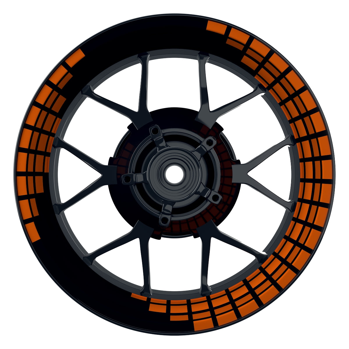 Felgenaufkleber Rectangles Wheelsticker Premium orange