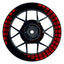 Felgenaufkleber Rectangles Wheelsticker Premium rot