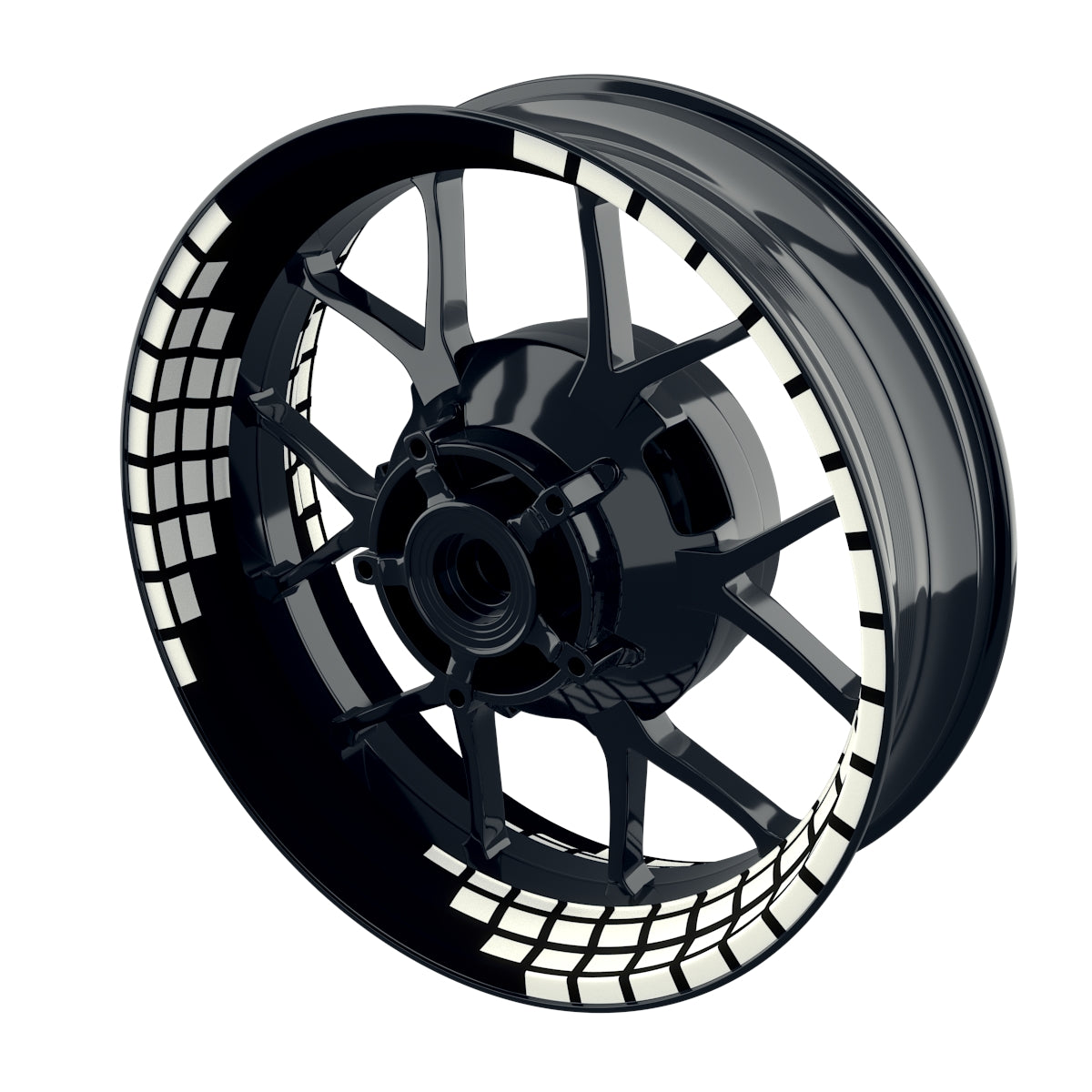 Felgenaufkleber Rectangles Wheelsticker Premium weiss