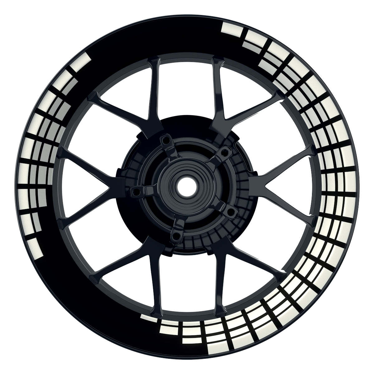 Felgenaufkleber Rectangles Wheelsticker Premium weiss