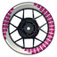 Felgenaufkleber Rectangles weiss Wheelsticker Premium pink