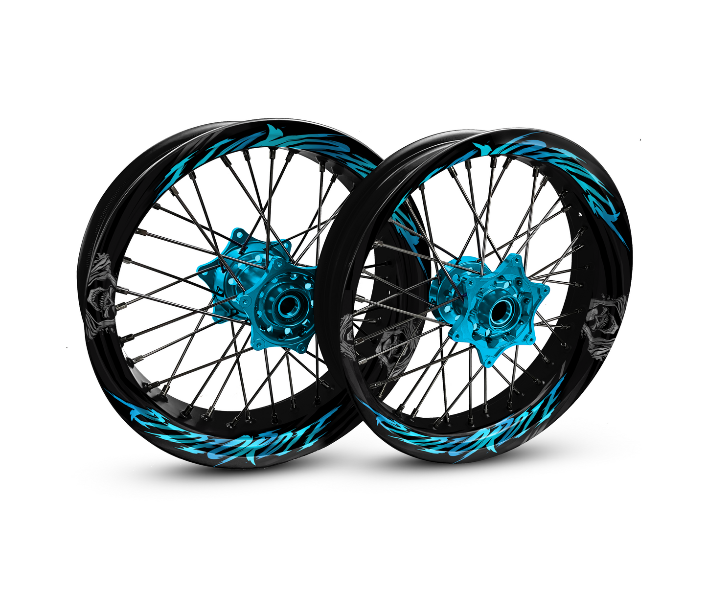 Pegatinas para llantas de motocicleta - Giro de 360° - Edición RideOrDie